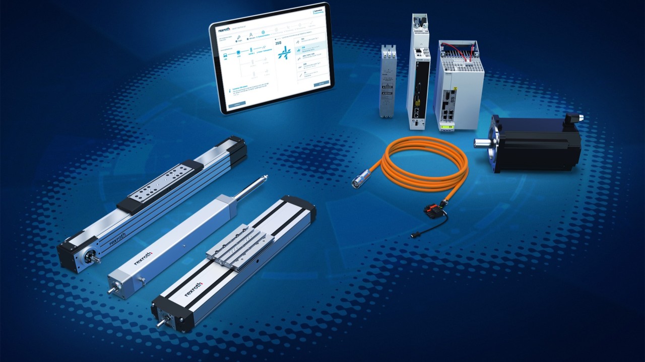 La imagen muestra nuestros Ejes lineales y actuadores, disponibles para su instalación en nuestros proyectos de automatización industrial