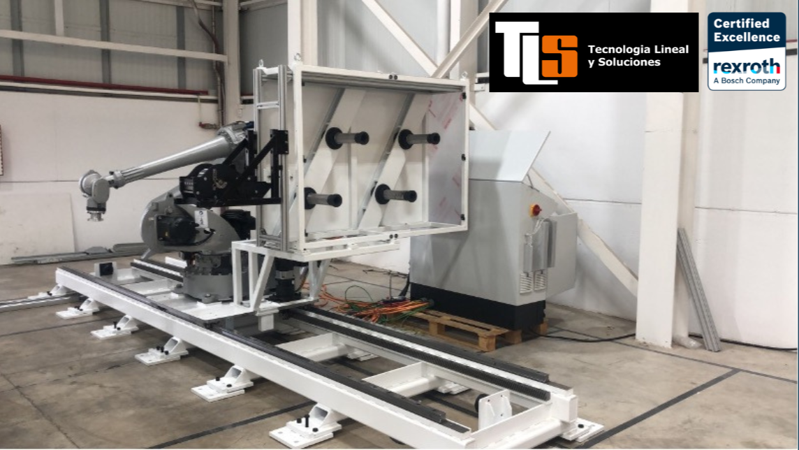 En la imagen vemos robotos colabrotavios que hemos instalado en un proyecto de automatización industrial en Valencia